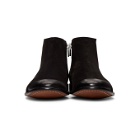 Alexander McQueen Black Suede Dream Zip Boots