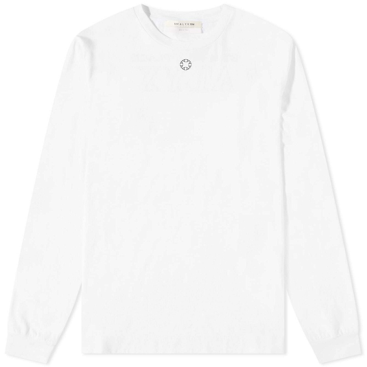 Photo: 1017 ALYX 9SM Men's Long Sleeve Logo T-Shirt in White