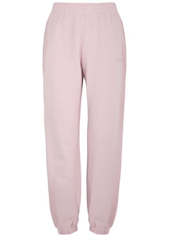 Photo: Rotate Sunday Classic Logo-embroidered Cotton Sweatpants Light Pink