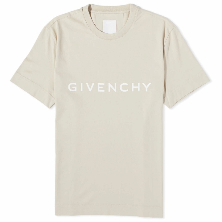 Photo: Givenchy Men's Logo T-Shirt in Clay