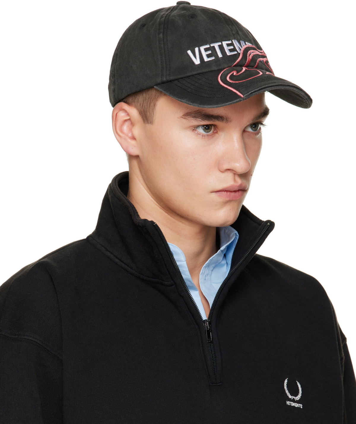 VETEMENTS Black Flame Logo Cap