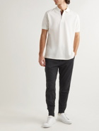 Paul Smith - Tapered Striped Grosgrain-Trimmed Cotton-Jersey Sweatpants - Black