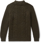 Kingsman - Cable-Knit Wool and Cashmere-Blend Sweater - Green