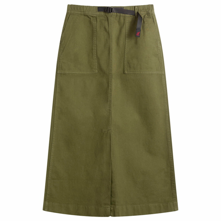Photo: Gramicci Women's Midi Baker Skirt in Olive