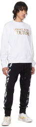 Versace Jeans Couture White Glittered Sweatshirt