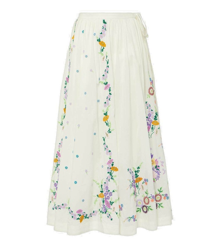 Photo: Alémais Willa embroidered cotton maxi skirt