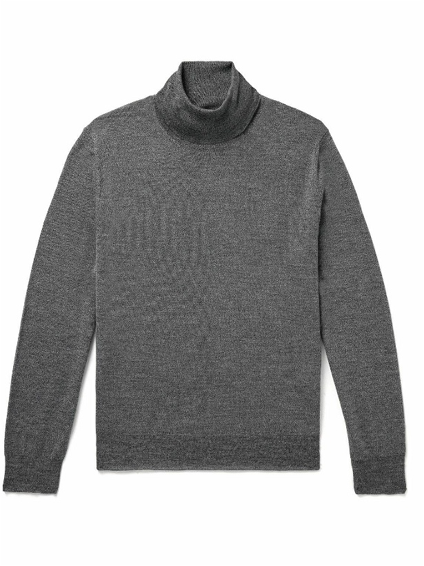 Photo: Canali - Slim-Fit Merino Wool Rollneck Sweater - Gray