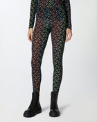 Pinko Lightweight Love Birds Monogram Print Leggings Black/Multicoloured