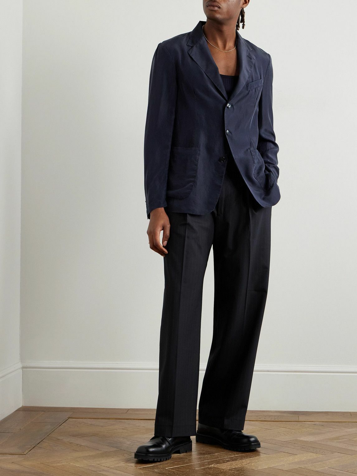 Barena - Rizzo Tentor Silk-Voile Blazer - Blue