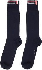 Thom Browne Navy Striped Socks