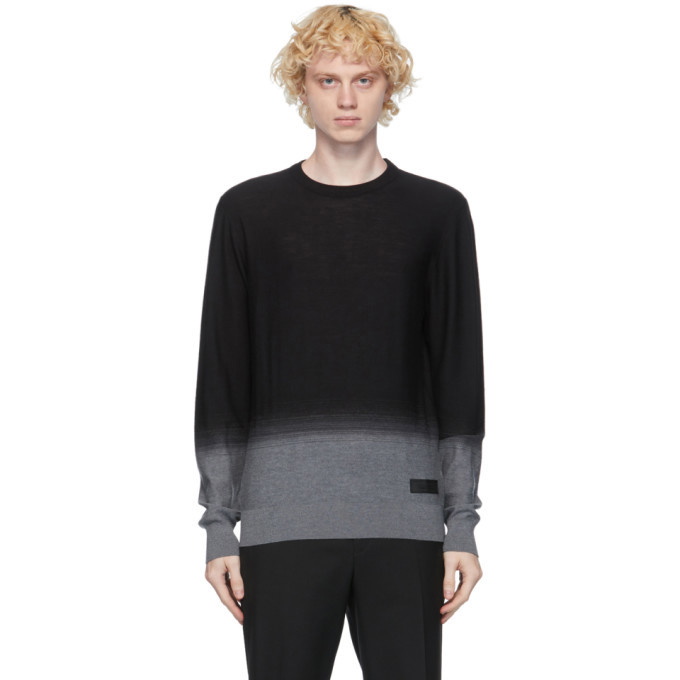 Photo: Givenchy Black and Grey Gradient Wool Sweater