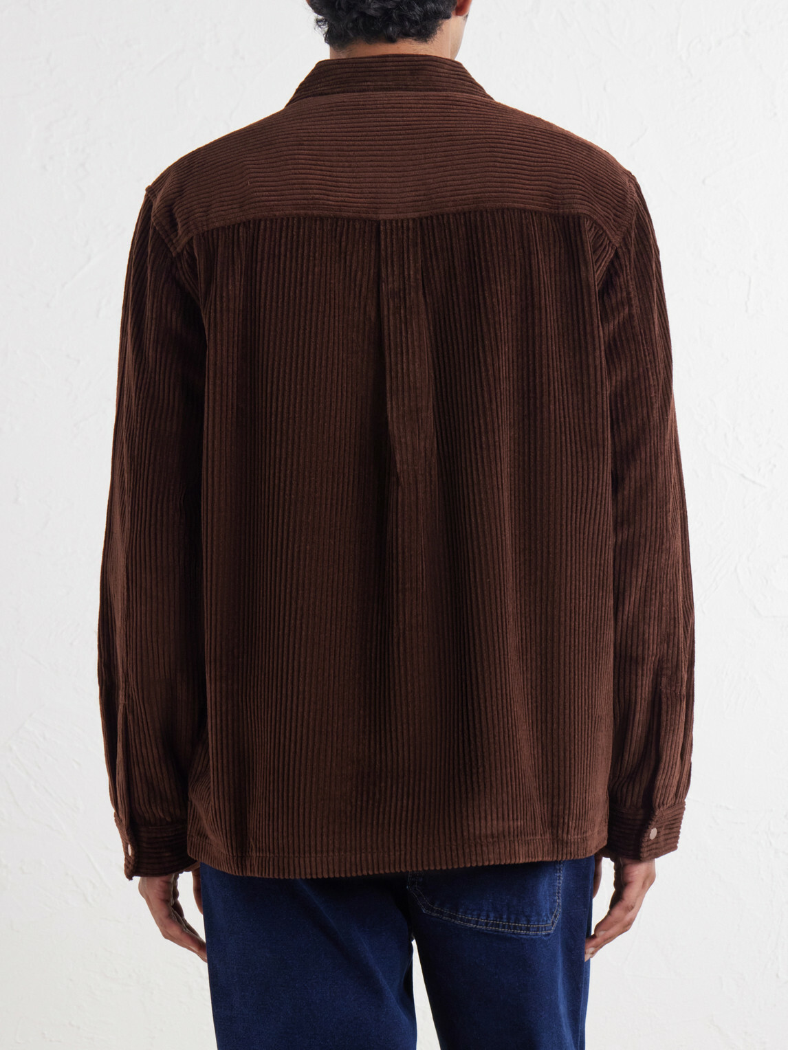 Folk - Patch Cotton-Corduroy Overshirt - Brown