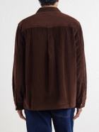 Folk - Patch Cotton-Corduroy Overshirt - Brown