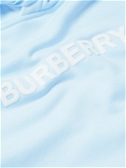 Burberry - Logo-Print Cotton-Jersey Hoodie - Blue