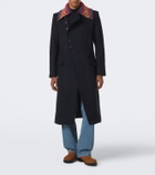 Dries Van Noten Double-breasted wool-blend twill coat