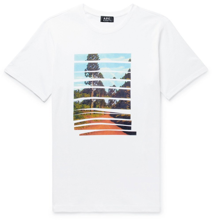 Photo: A.P.C. - Terre Rouge Printed Cotton-Jersey T-Shirt - White