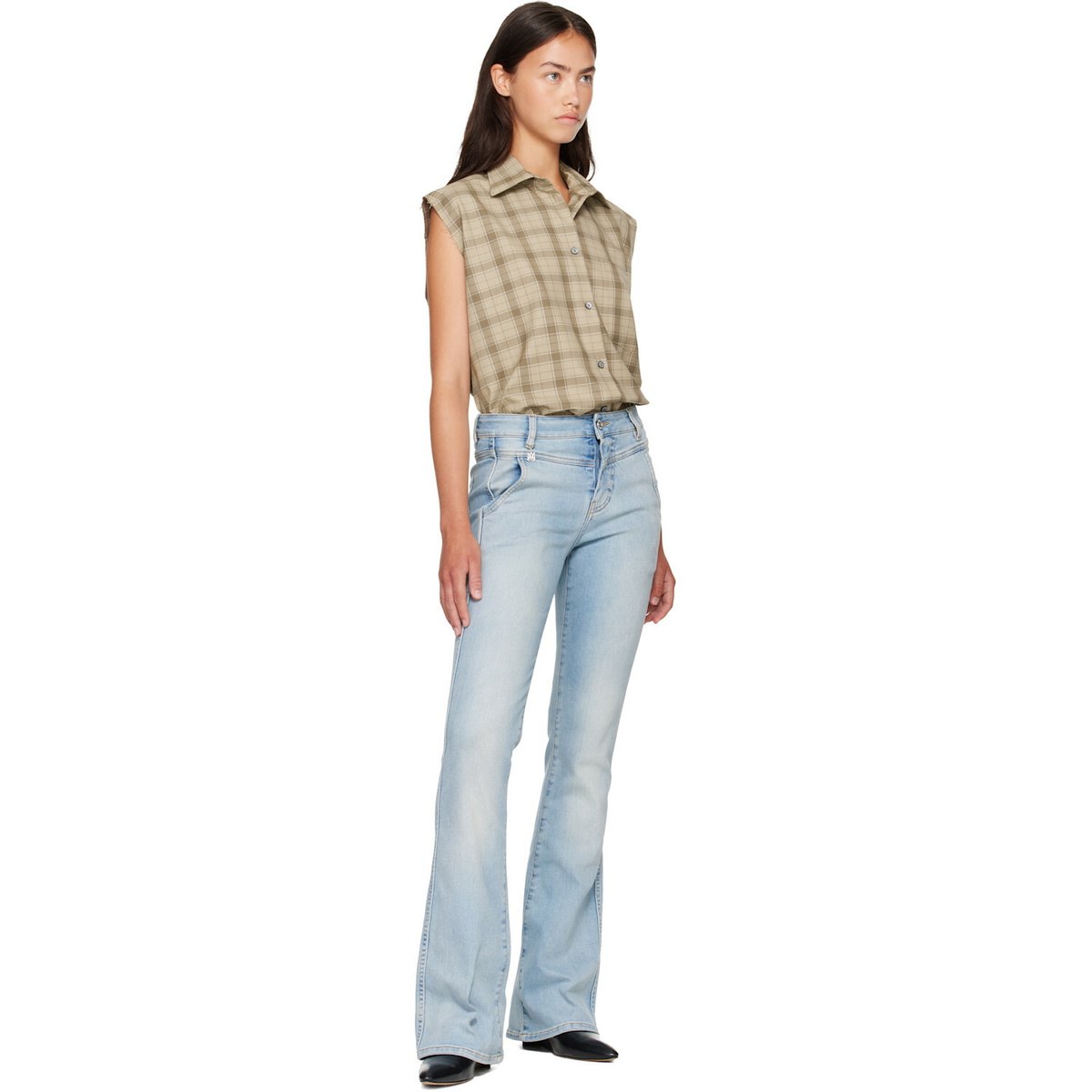 AMIRI Blue Skinny Flare Jeans