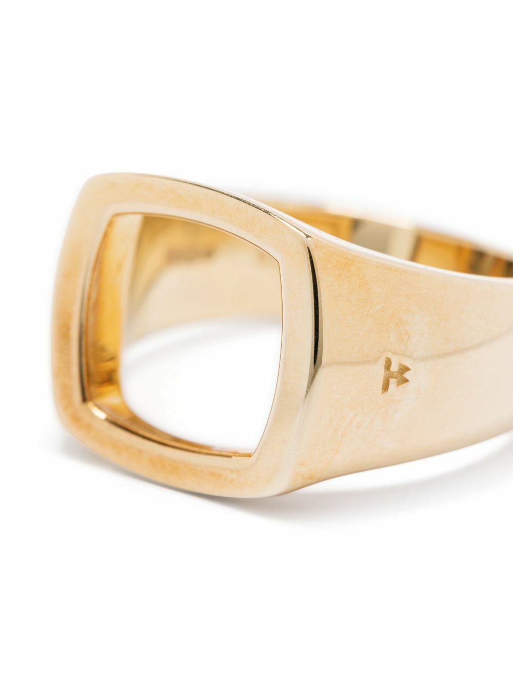 Tom Wood 9K Recycled Yellow Gold Cushion Open Ring Tom Wood