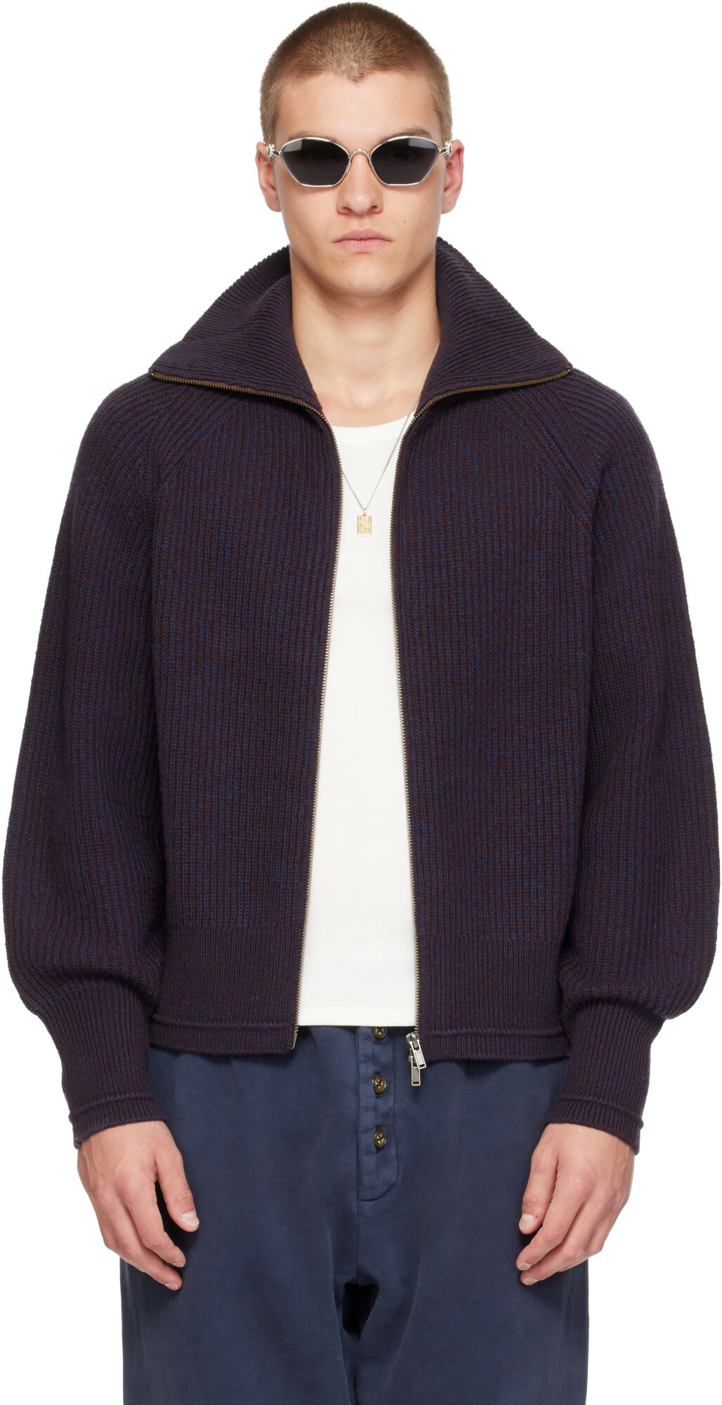 Entire Studios Purple Blimp Full Zip Sweater