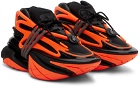 Balmain Black & Orange Unicorn Low-Top Sneakers