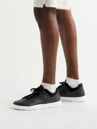 ON - The Roger Clubhouse Faux Leather and Mesh Tennis Sneakers - Black