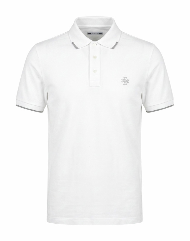 Photo: Jacob Cohёn Mens Polo shirt in White
