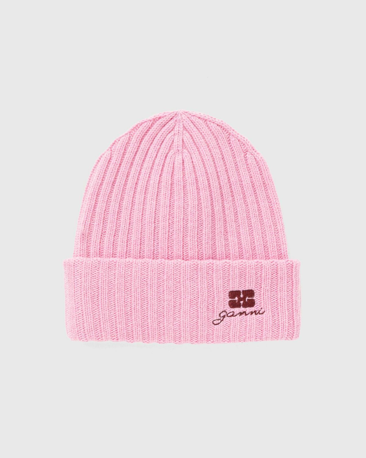 Ganni Future Wool Beanie pink Womens Beany