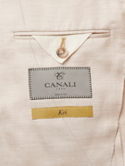 Canali - Herringbone Wool, Silk and Linen-Blend Blazer - Neutrals