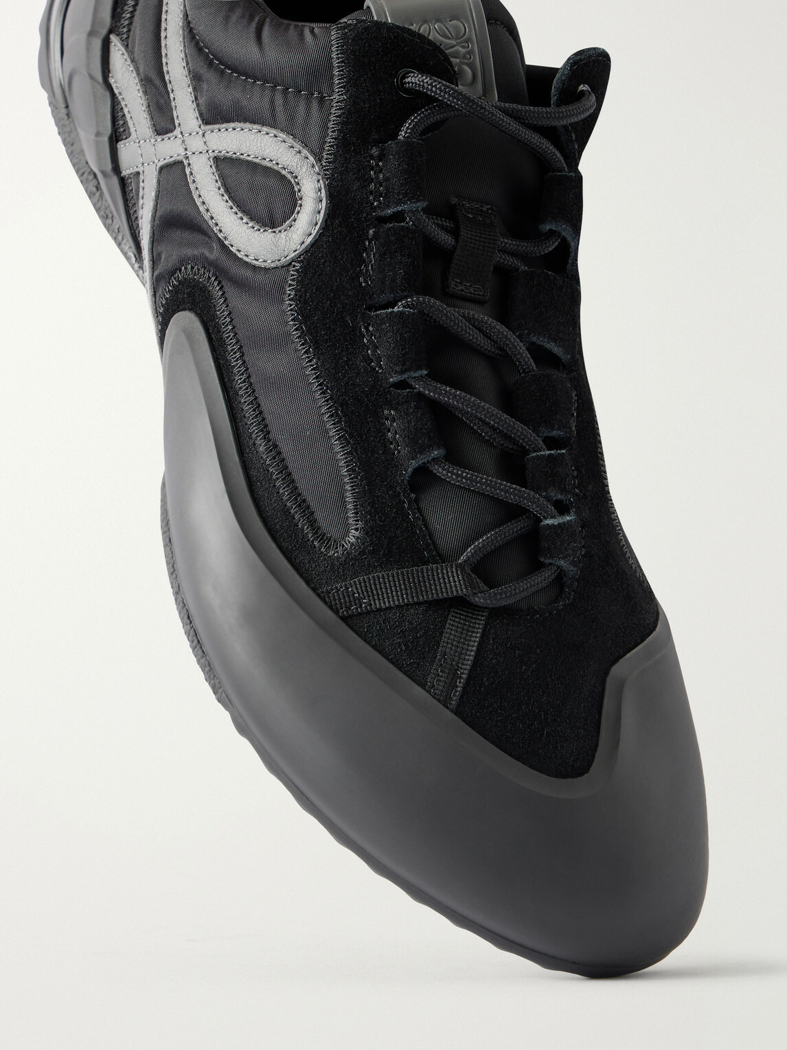 LOEWE - Grip Suede-Trimmed Nylon Sneakers - Black
