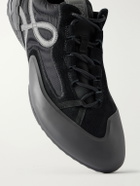 LOEWE - Grip Suede-Trimmed Nylon Sneakers - Black