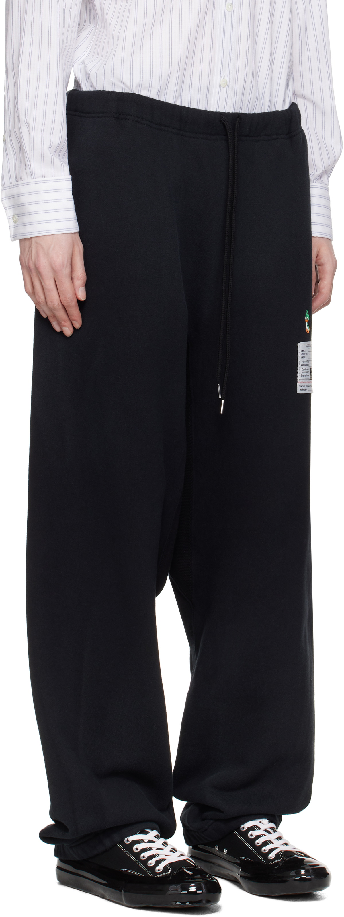 Maison MIHARA YASUHIRO Black Distressed Sweatpants