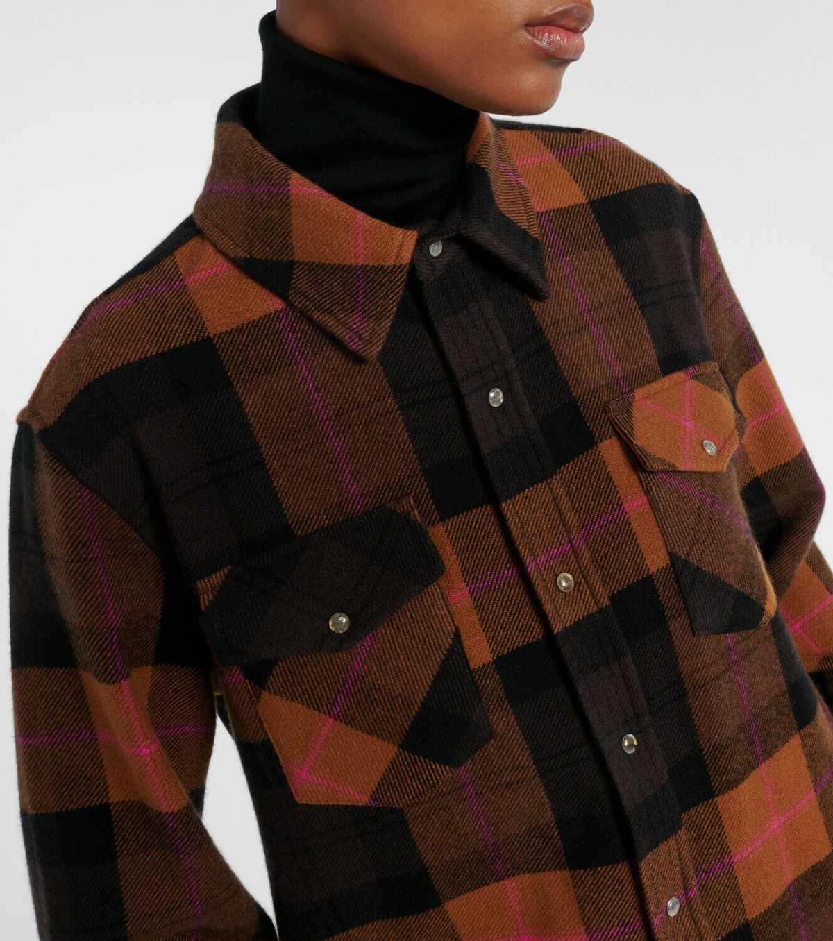 God's True Cashmere Checked cashmere shirt