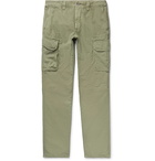 Incotex - Slim-Fit Cotton and Linen-Blend Cargo Trousers - Green