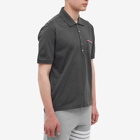 Thom Browne Men's Mercerised Pique Pocket Polo Shirt in Dark Grey