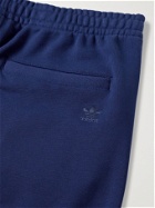 ADIDAS CONSORTIUM - Pharrell Williams Basics Wide-Leg Loopback Cotton-Jersey Shorts - Blue