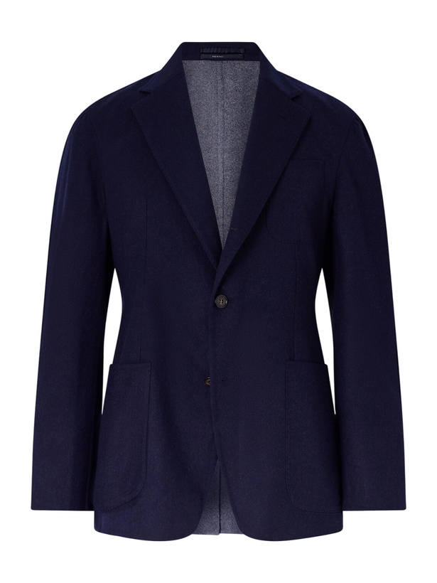 Photo: Dunhill - Mohair and Silk-Blend Blazer - Blue