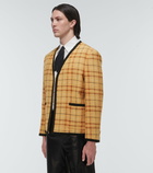 Gucci - Linen and cotton checked jacket