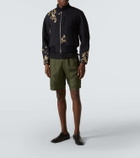 Dries Van Noten Embroidered wool-blend bomber jacket