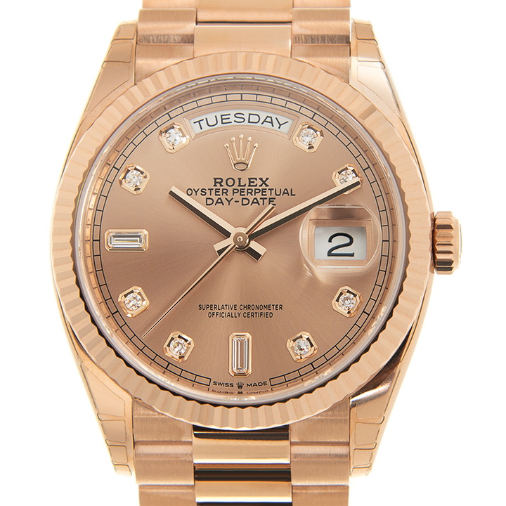 Photo: Rolex Day-Date 36 Automatic Diamond Dial 18kt Everose Gold President Watch 128235PDP
