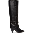 Isabel Marant Black Leather Learl Tall Boots