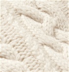 AMI - Oversized Cable-Knit Wool Sweater - Off-white