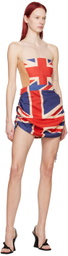 Sinead Gorey Beige & Red Corset Minidress