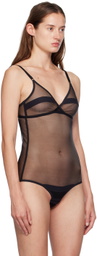 Yasmine Eslami Black Serena Bodysuit