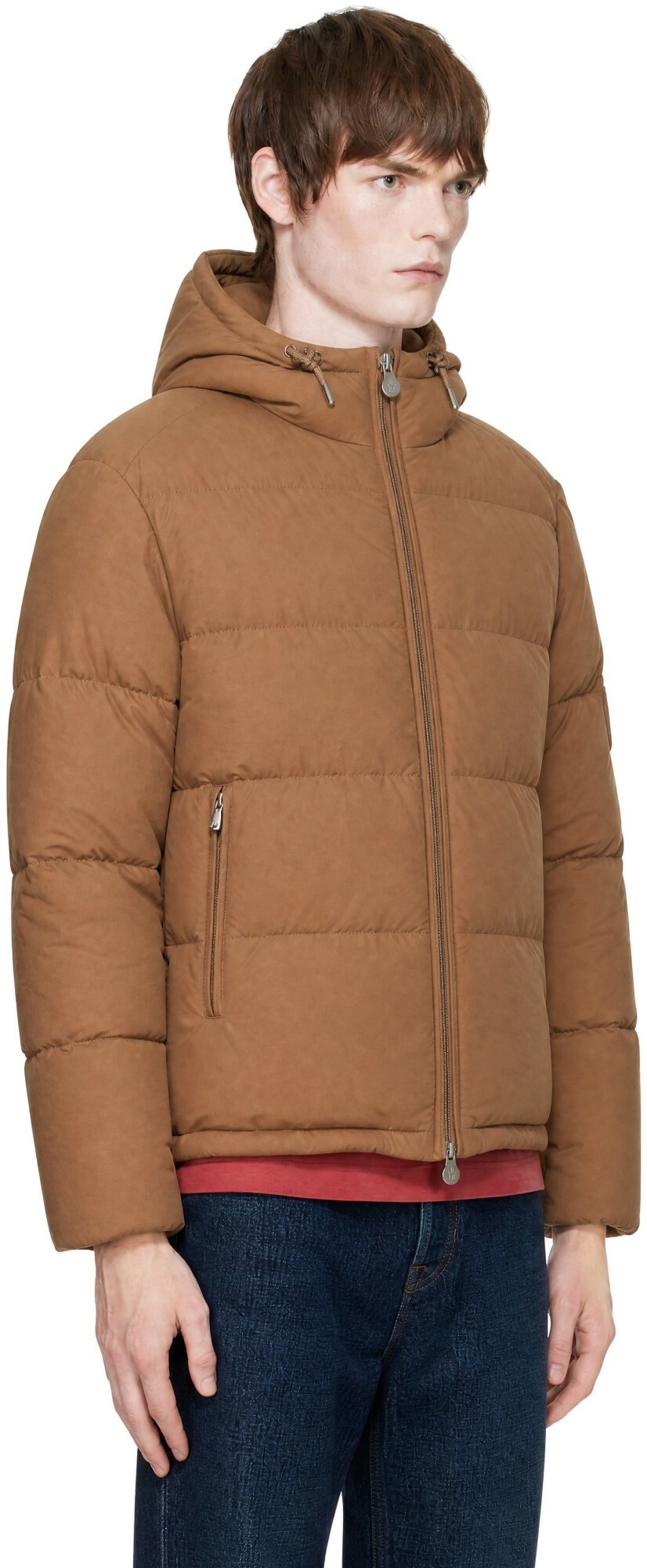 Moncler Tan Re-Icon Cotton Nylon Himalaya Down Jacket