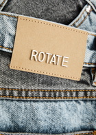 Rotate Sunday Panelled Bleached Straight-leg Jeans Denim 25 (W25 / UK6 / XS)