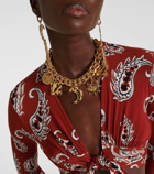 Rabanne Moon & Sun embellished pendant necklace