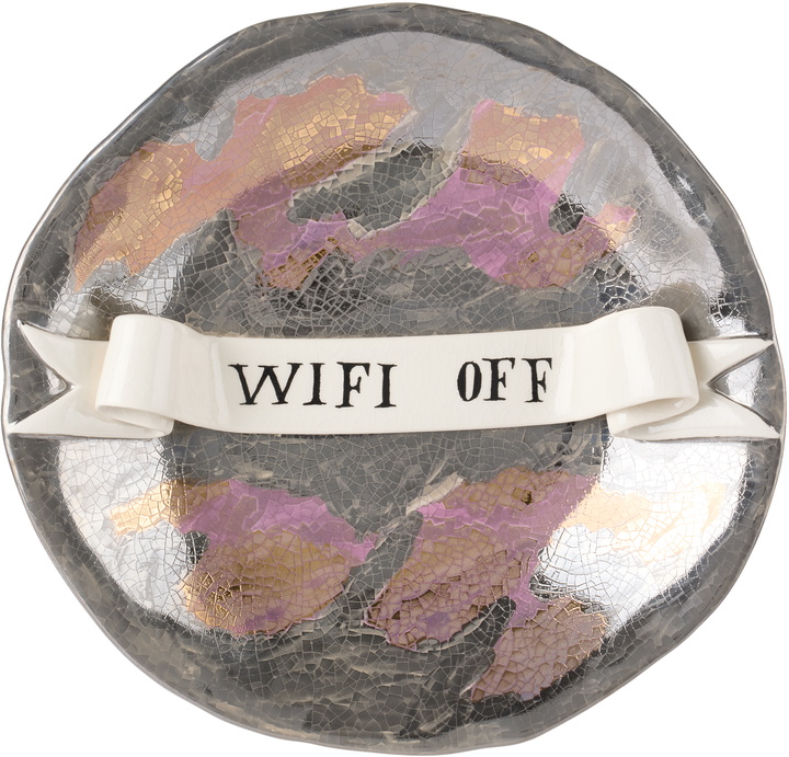 Photo: L'OBJET Multicolor Ruan Hoffmann Edition Ribbon 'Wifi Off' Plate