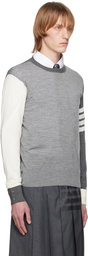 Thom Browne Gray Fun Mix Sweater