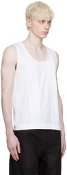 Simone Rocha White Pleated Tank Top