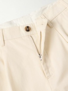 Richard James - Straight-Leg Pleated Cotton-Twill Trousers - Neutrals